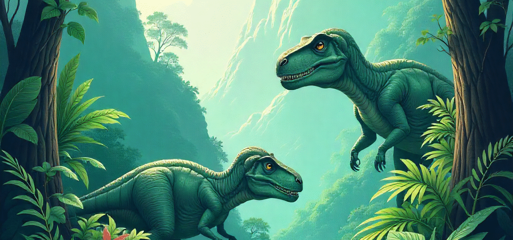 Image of two dinosaurs, created by Freepik AI